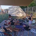 Breathwork for Events and Festivals - a small outside breathwork ceremony