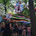 A festival being held in a wood