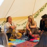 Womens sharing circle at women's retreat with the Conscious Heart Warriors