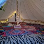 Ceremony space at the Conscious Heart Warrior's healing village for retreats.