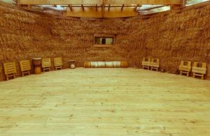 Inside of the Strawbale at Micheal's Folly
